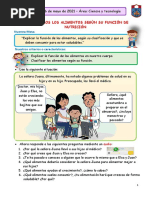 Clasificamos Los Alimentos Segùn Su Funciòn - Ciencia y Tecnologia.2