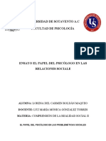 El Papel Del Psicólogo en Las Relaciones Sociales