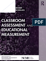 Classroom Assessment and Educational Measurement