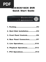 4CH/8CH/16CH DVR Quick Start Guide