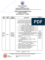 Weekly Home Learning Plan Q1W1