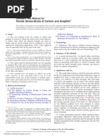 Tensile Stress-Strain of Carbon and Graphite: Standard Test Method For