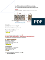 Calculating The Cost of Stone (Random Rubble) Masonry Work./rate Analysis of Random Rubble (Stone) Masonry Work