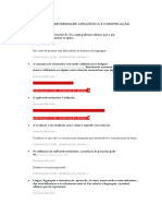 Questionário I e II - Diversidade Linguística e Comunicação Alternativa