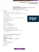 NCERT Solutions For Class 11 Physics Chapter 2 Units and Measurement