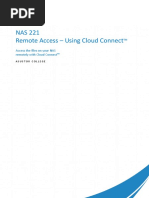 NAS 221 Remote Access Using Cloud Connect