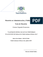 Matías Landau, "Las Tensiones de La Participación - Apuntes Sobre La Implementación Del Presupuesto Participativo en La Ciudad de Buenos Aires"