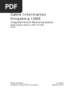 Cable Information: Kongsberg ICMS