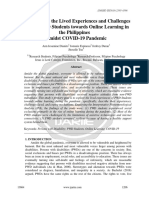 A Glimpse Into The Lived Experiences and Challenges Faced of PWD Students Towards Online Learning in The Philippines Amidst COVID 19 Pandemic