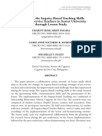 Developing The Inquiry-Based Teaching Skills Among Pre-Service Teachers in Xavier University Through Lesson Study