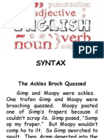 Syntax For Linguistics