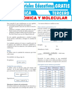 Masa Atómica y Molecular para Tercer Grado de Secundaria