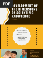 Bio and Chem Development of The Dimensions of Scientific Knowledge