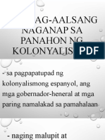 MGA PAG-AALSANG NAGANAP SA PANAHON NG KOLONYALISMO (Autosaved)