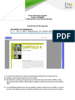 Bioquimica Vegetal - Fase 2. Cuestionario