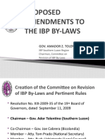 Proposed Amendments To The Ibp By-Laws