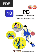 Quarter 1 - Module 1: Active Recreation: Learner'S Material