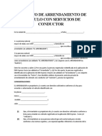 Contrato de Arrendamiento de Vehículo Con Servicios de Conductor