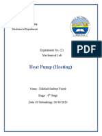 Heat Pump (Heating) : Experiment No. (2) Mechanical Lab