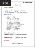 Chemistry Equations