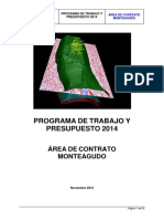 Programa de Trabajo y Presupuesto 2014 Monteagudo