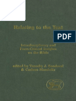 Relating To The Text - Interdisciplinary and Form-Critical Insights On The Bible (JSOT Supplement) - PDF Room