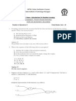 Assignment - Week 6 (Neural Networks) Type of Question: MCQ/MSQ