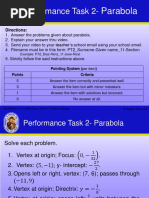 Performance Task 2-: Parabola