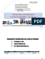 Programme Informatique 1èrea, ABI, SH Et AC