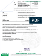 Sars-Cov-2 (Covid 19) Detection (Qualitative) by Real Time RT PCR