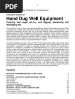 Instruction Manual For Hand Dug Well Equipment