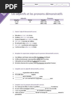 Les Adjectifs Et Les Pronoms Démonstratifs