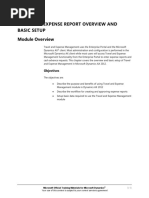 Module 1: Expense Report Overview and Basic Setup Module Overview