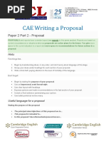 CAE Writing CAE Writing A Proposal Proposal: Paper 2 Part 2 - Proposal Proposal