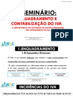 Imersãio - Iº Seminário Sobre Enquadramento e Contabilização Do Iva - Wac Contas Consultoria Empresarial, Lda