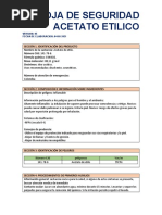 Hoja de Seguridad Acetato Etilico