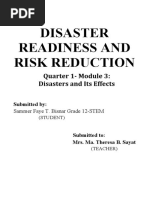 Disaster Readiness and Risk Reduction: Quarter 1-Module 3: Disasters and Its Effects