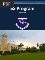 BS Program: Fall 2021