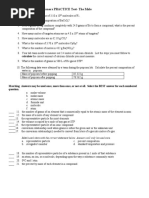 Chemistry I/Chemistry I Honors PRACTICE Test-The Mole: Short Answer