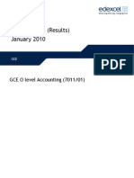 Accounts Gce Jan 2010 - MARKING SCHEME