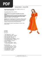 #5130 Long Dress With Short Sleeves Instruction