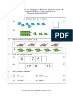 Assessment Test For Singapore Primary Mathematics 1A: 1. Write The Number of Blocks There Are in The Box. (A)