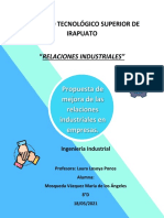 Propuesta de Mejora para Las Relaciones Industriales