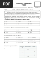 Evaluación N°2 Matematica 8° - 2019