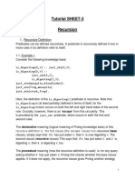 Tutorial SHEET-3 Recursion: 1. Recursive Definition