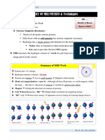 Summary of Mri Physics