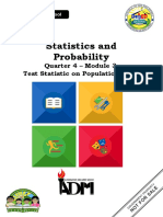 Statistics Probability Q4 Mod3 Test Statistic On Population Mean