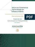 Programa Comunicación en Telebachillerato