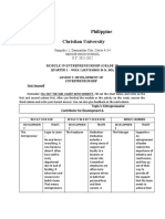 Philippine Christian University: Module in Entrepreneurship (Grade 12)