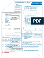 Application For Irrevocable Letter of Credit: NH Ghi